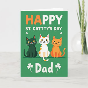 Faux Gold St Cattys Day Dad Card
