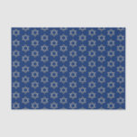 Faux Gold Star of David Hanukkah Blue Holiday Tissue Paper<br><div class="desc">Wrap your gifts in style this holiday season with our elegant Hanukkah tissue paper. This simple but elegant design features a blue background with faux gold Star of Davids repeated into a pattern. Designed by artist  © Tim Coffey.</div>