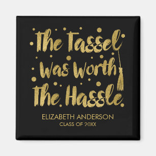 Faux Gold Tassel Graduation Magnet