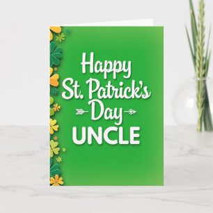 Faux Gold Uncle St Patricks Day Card