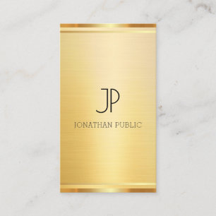 Faux Gold Vertical Template Professional Elegant Business Card