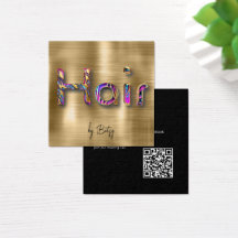 Faux Gold w Bijoux tonalités Cheveux Carte de visi