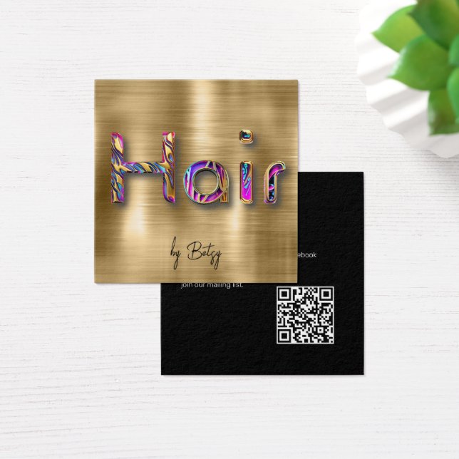 Faux Gold w Bijoux tonalités Cheveux Carte de visi (Bureau)