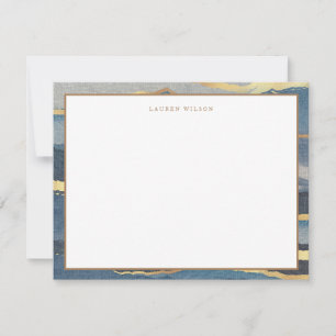 Faux Gold Watercolor Landscape Card
