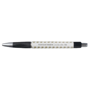 Faux Gold Zigzag Chevron Pattern Personalized Pen