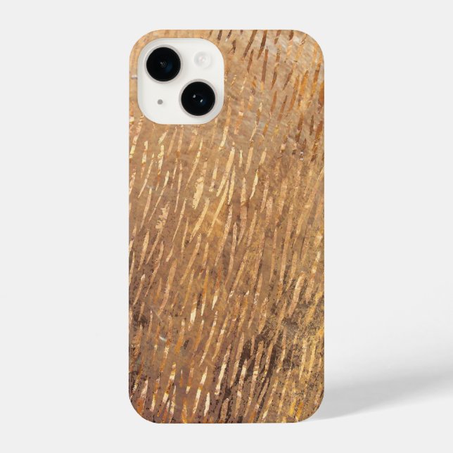 Faux Golden Strokes iPhone Case (Back)