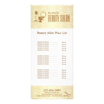 Faux Golden Wave Makeup Beauty Salon Price List