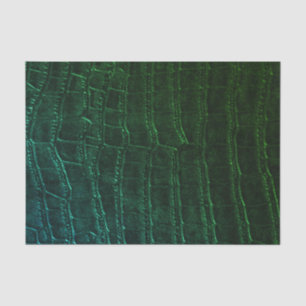 Faux Green Alligator Leather Print Texture Animal Tissue Paper