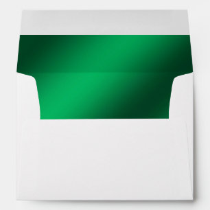 Faux Green Foil Lined Envelope