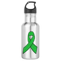 Faux Green Glitter Lyme Disease Ribbon