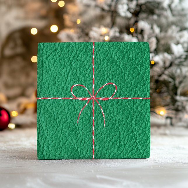 Faux Green Leather Texture Wrapping Wrapping Paper Sheet (Faux Green Leather Texture Wrapping Wrapping Wrapping Paper Sheets)