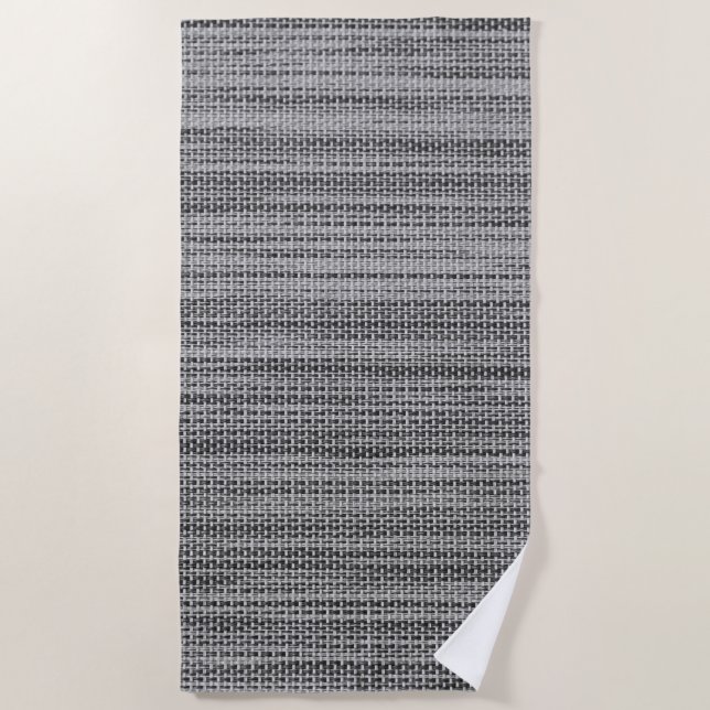 Faux Grey Fabric Beach Towel (Front)