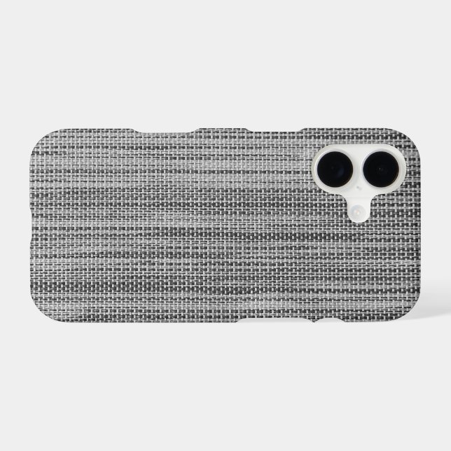 Faux Grey Fabric Cloth iPhone Case Gift (Back (Horizontal))