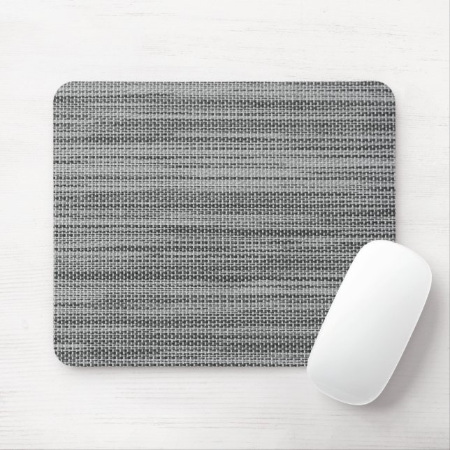 Faux Grey Fabric Cloth Modern Design Mouse Pad (With Mouse)