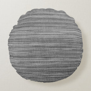 Faux Grey Fabric Coussin ronde - Moderne