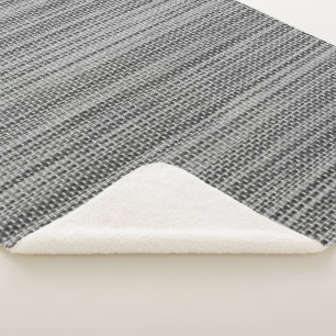 Faux Grey Fabric Couverture Sherpa