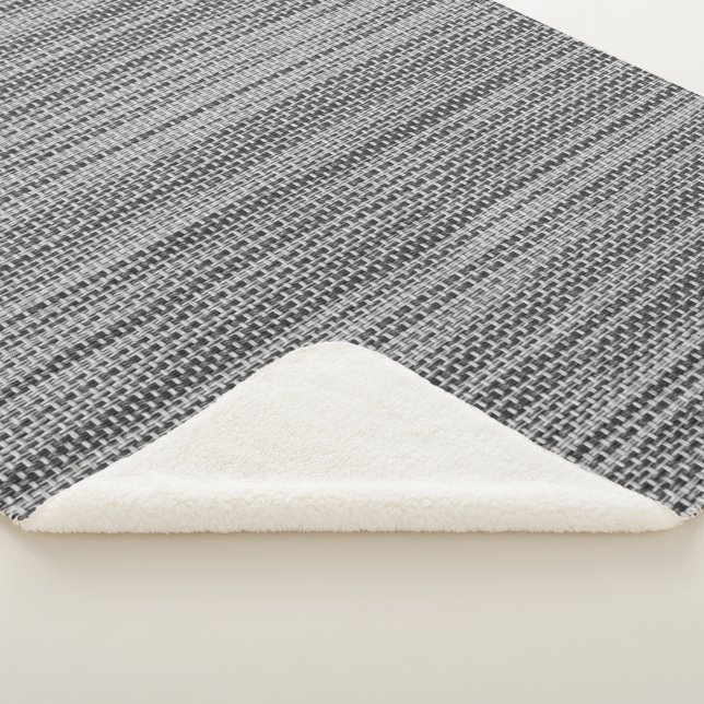 Faux Grey Fabric Couverture Sherpa (3/4)