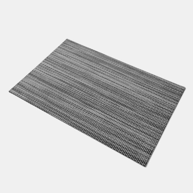 Faux Grey Fabric Door Mat (Angled)