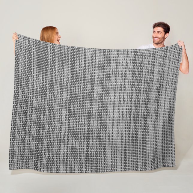 Faux Grey Fabric Fleece Blanket - Modern (In Situ)