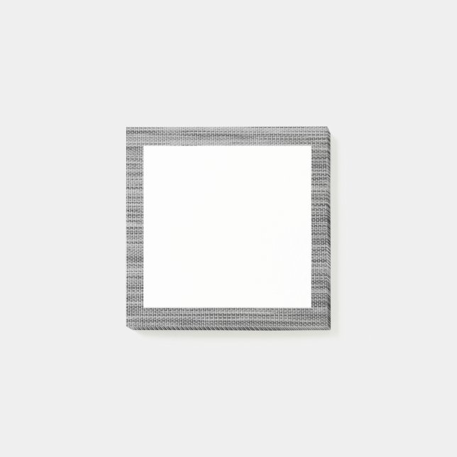 Faux Grey Fabric Frame Post-it® Notes (Front)