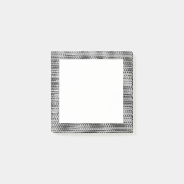 Faux Grey Fabric Frame Post-it® Notes (Front)