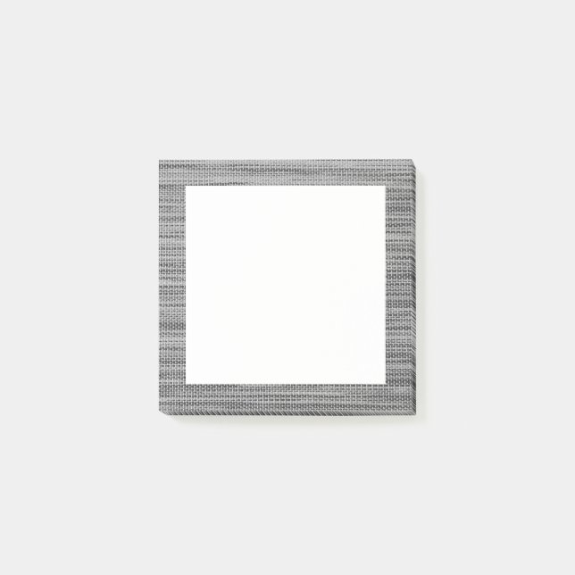 Faux Grey Fabric Framed  Post-it® Notes (Front)