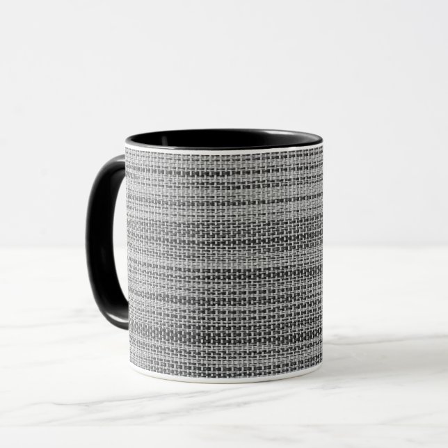 Faux Grey Fabric Mug (Front Left)