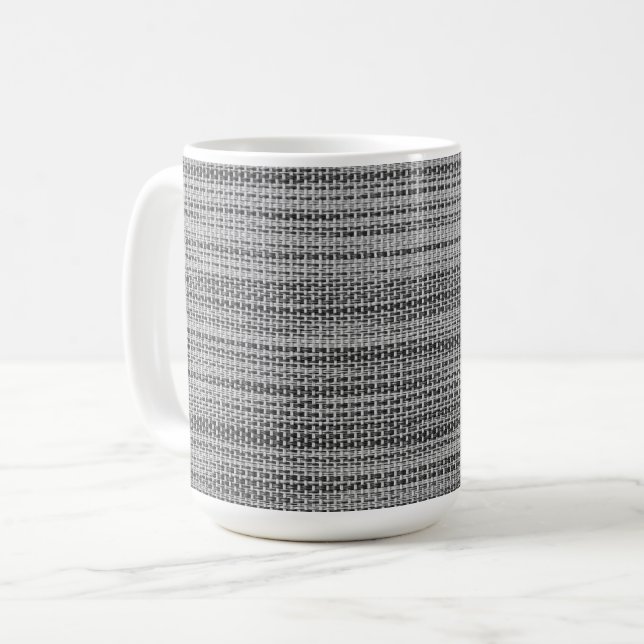 Faux Grey Fabric Mug (Front Left)