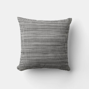 Faux Grey Fabric Pillow