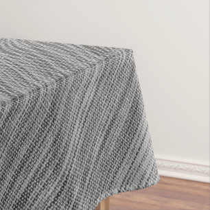 Faux Grey Fabric Tablecloth