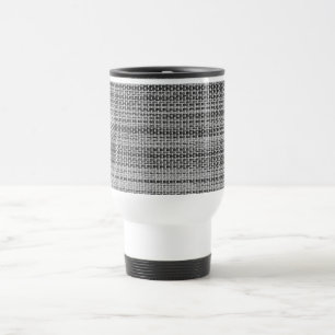 Faux Grey Fabric Travel Mug