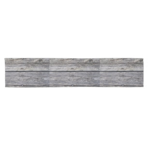 Faux Grey Weather-board Barn Siding Table-runner Short Table Runner