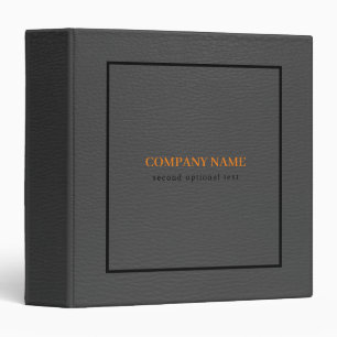 Faux gris foncé Cuir Customisé Avery Classeur