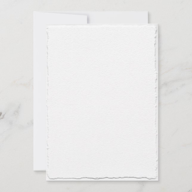 Faux Hand Torn Deckle Edge Baby Shower Invitation (Front)