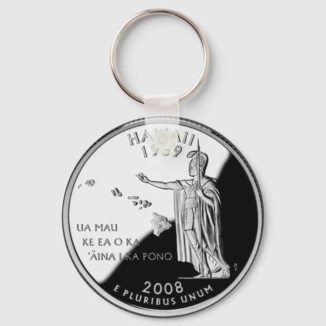 Faux Hawaii State Quarter Keychain (Front)