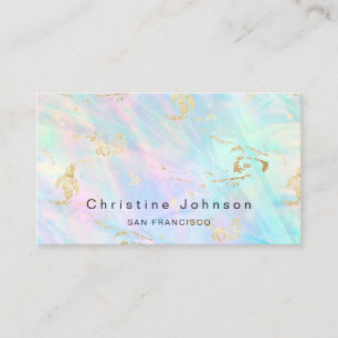 FAUX holographic abstract design Business Card