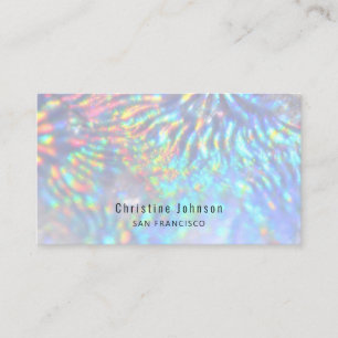 faux holographic background business card