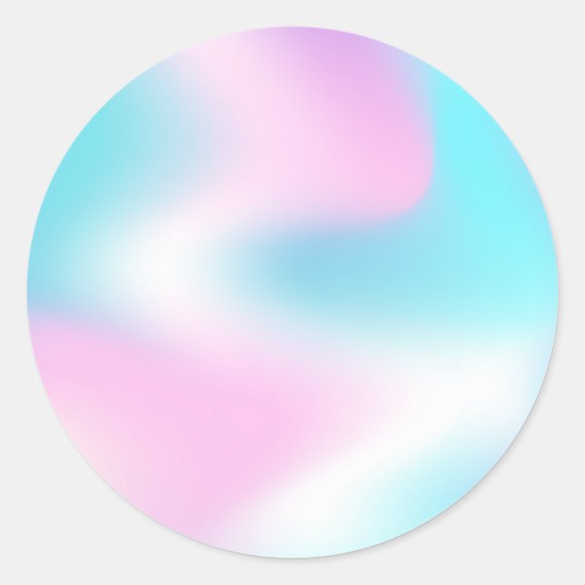 Faux Holographic Custom Classic Round Sticker (Front)