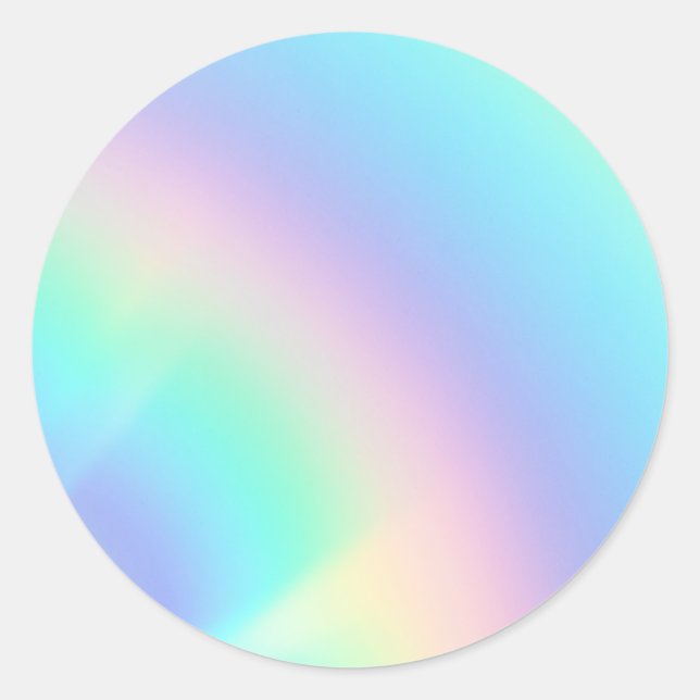 Faux Holographic Custom Trendy Classic Round Stick Classic Round Sticker (Front)