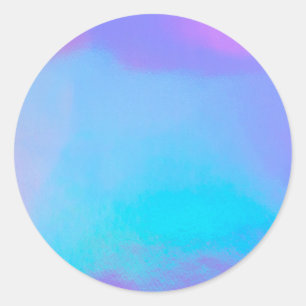 Faux Holographic Custom Trendy Classic Round Sticker