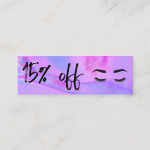 Faux Holographic Lashes Brows Discount Card