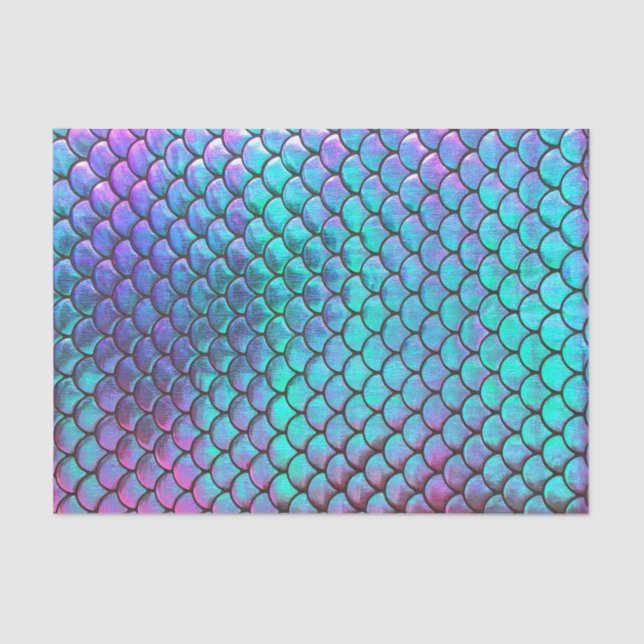 FAUX holographic mermaid texture Tissue Paper (Front)