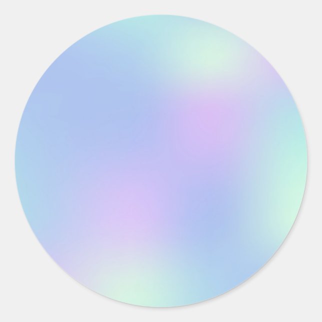 Faux Holographic Purple blue Custom Trendy  Classic Round Sticker (Front)