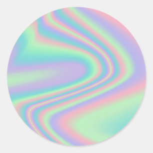 Faux Holographic Rainbow Classic Round Sticker