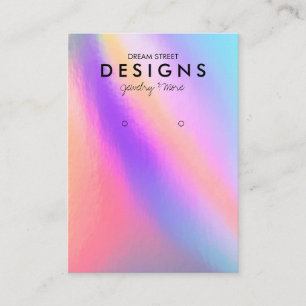 Faux Holographic Trendy Earring Display Card