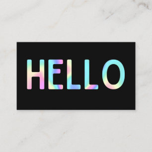 Faux Holographique Bonjour Carte de visite
