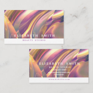 Faux Holographique Chameleon Neon Carte de visite