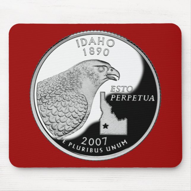 Faux Idaho State Quarter Mouse Pad (Front)