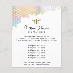 faux iridescent effect honeycomb flyer