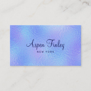 Faux Iridescent Foil Elegant Business Card